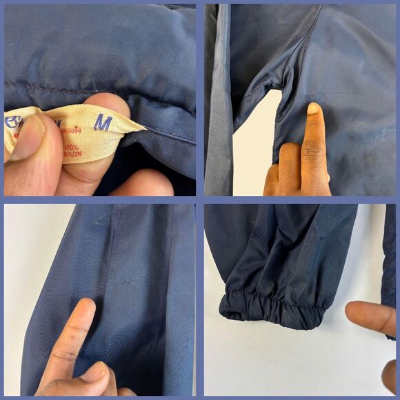 60s/70s Champion windbreaker, University of Akron size M vintage zip up jacket - Picture 6 of 8